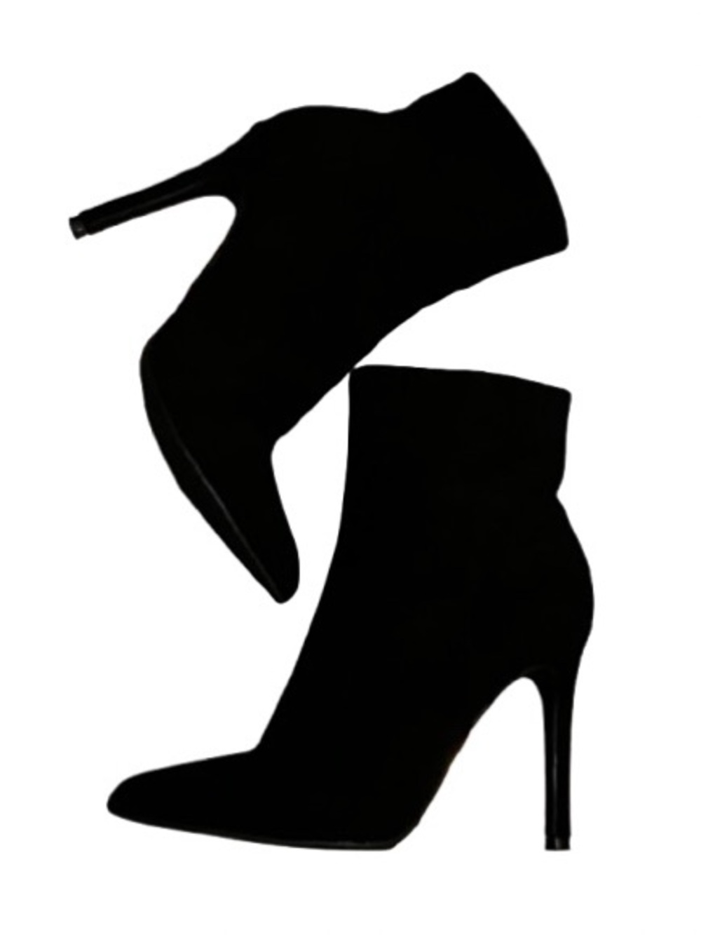 New Without Tags Forever 21 Women's Black Suede Pointed Toe Stiletto Boot Sz 6
